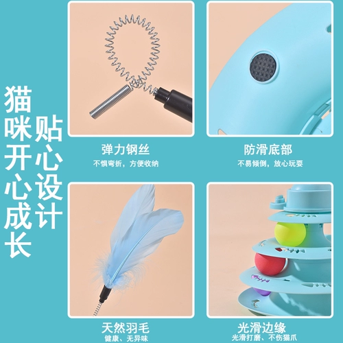 Кошачья игрушечная самостоятельная артефакта кошачьего поворотного стекла макарон -кошачьи кошечко