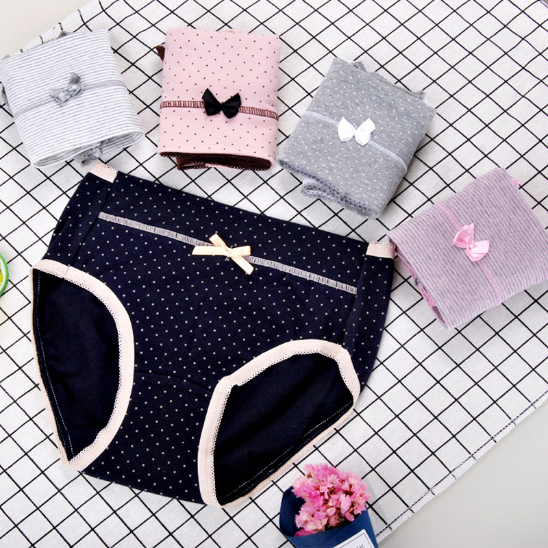Export Japan's foreign trade original high - quality cotton 100 % pure cotton high - waist bacterial antibacterial underwear