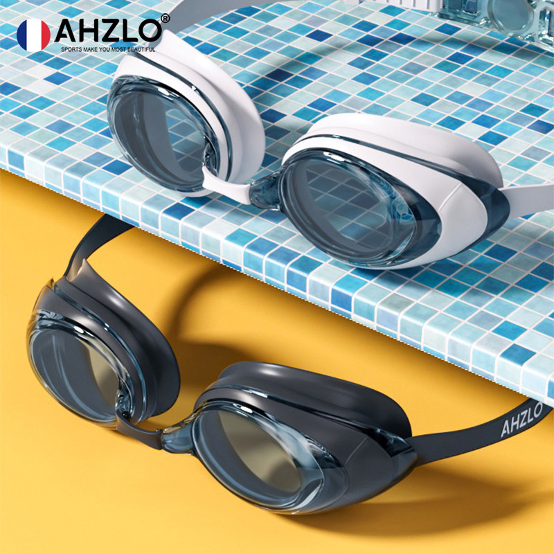 AHZLO swimming glasses waterproof anti-fog high-definition male swimming glasses ladies professional myopia swimming goggles bathing cap suit equipment