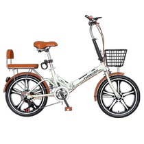 Permanently New Foldable Bicycle Womens Ultra-Light Portable Small Variable Speed ​​20 Installation-Free Bicycle for Adults