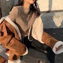 Lamb wool coat women's fur one fall winter 2020 new loose bf padded lazy wind Joker jacket coat