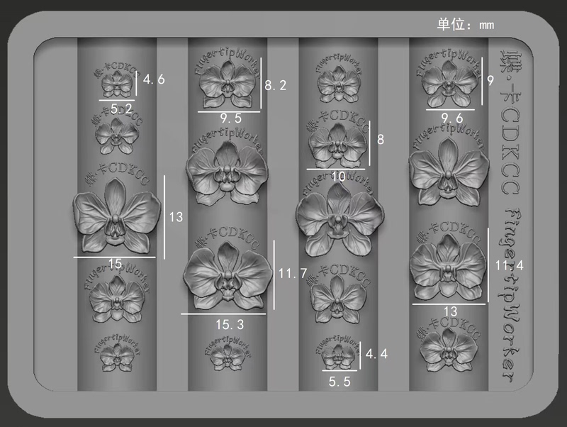Fingertipworker|Co-Branded Butterfly Card Artificial Butterfly Orchid Nail Art Mold Fingertipworker|Co-Branded Butterfly Card Artificial Butterfly Orchid Nail Art Mold