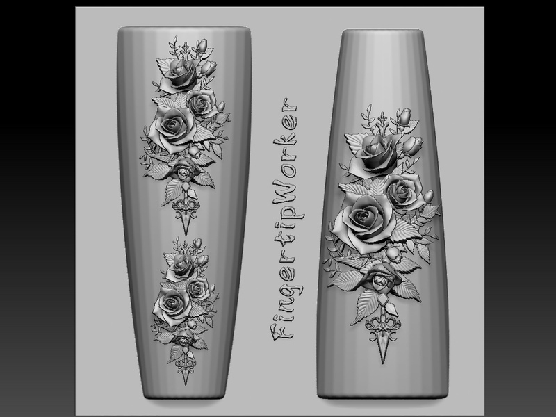 Fingertipworker｜Original Ultra-Exquisite Niche Rose Bouquet Nail Art Mold