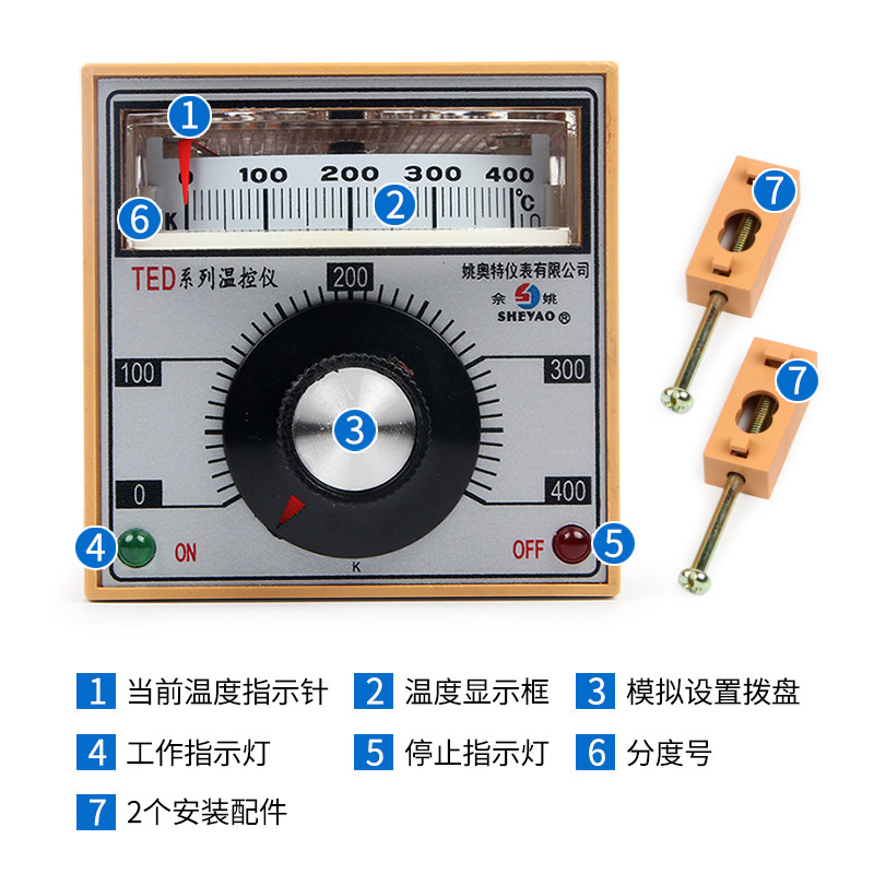 Ted-2001 Series Temperature Controller, Pointer Type Thermostat, Oven Temperature Control Meter, Temperature Controller
