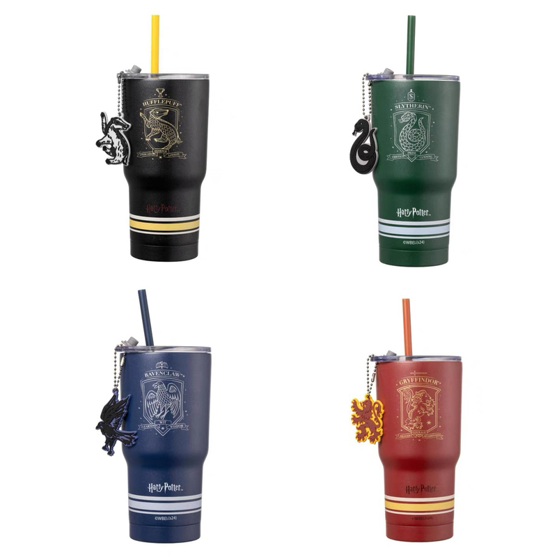 Authentic Miniso/Harry Potter Series House Pendant Straw Steel Cup Thermos Water Cup Gryffindor Authentic Miniso/Harry Potter Series House Pendant Straw Steel Cup Thermos Water Cup Gryffindor