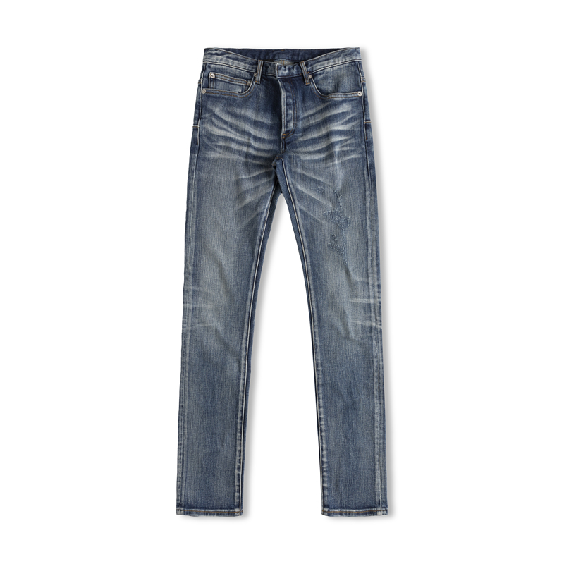 Tear Paradise Tear Dh Blue Mist Blue Ghost Claw Whiskers Slim Fit Heavy-Duty Jeans Hediboy Skiny
