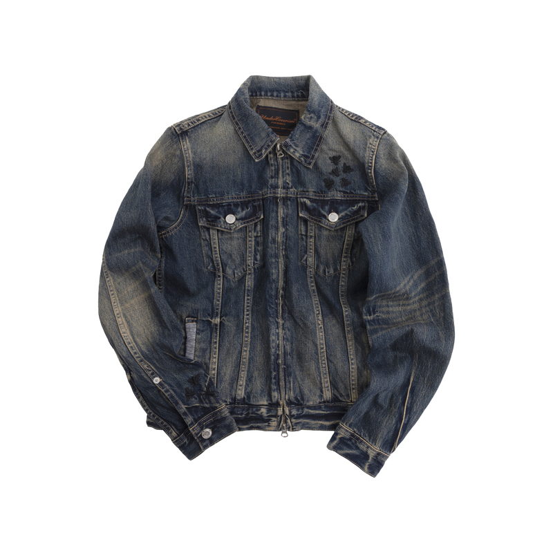 Torn Paradise Undercover 06Aw Insect Embroidery Blue Denim Jacket Uc