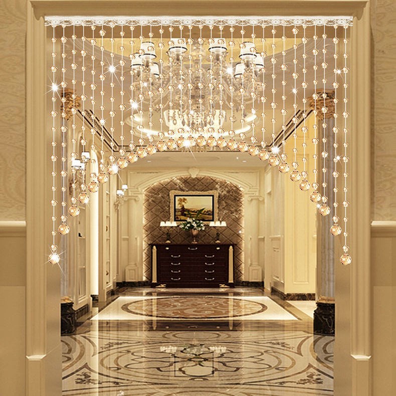 Crystal curtain 2021 new crystal bead curtain partition window living room bedroom aisle feng shui porch dressing room arc