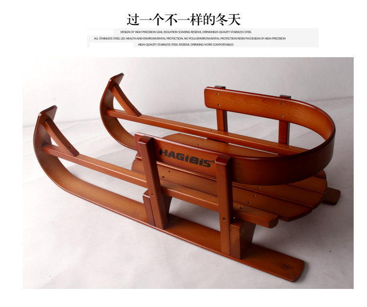 Лыжные доски 覆古木制雪橇木质婴儿滑雪车船型滑雪板冰雪爬犁收藏橱窗展示道具