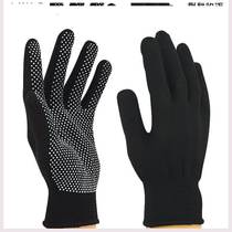 Little-filled gloves wear-resistant nylon black work protective nylon electrical vehicle workplace labor supplies