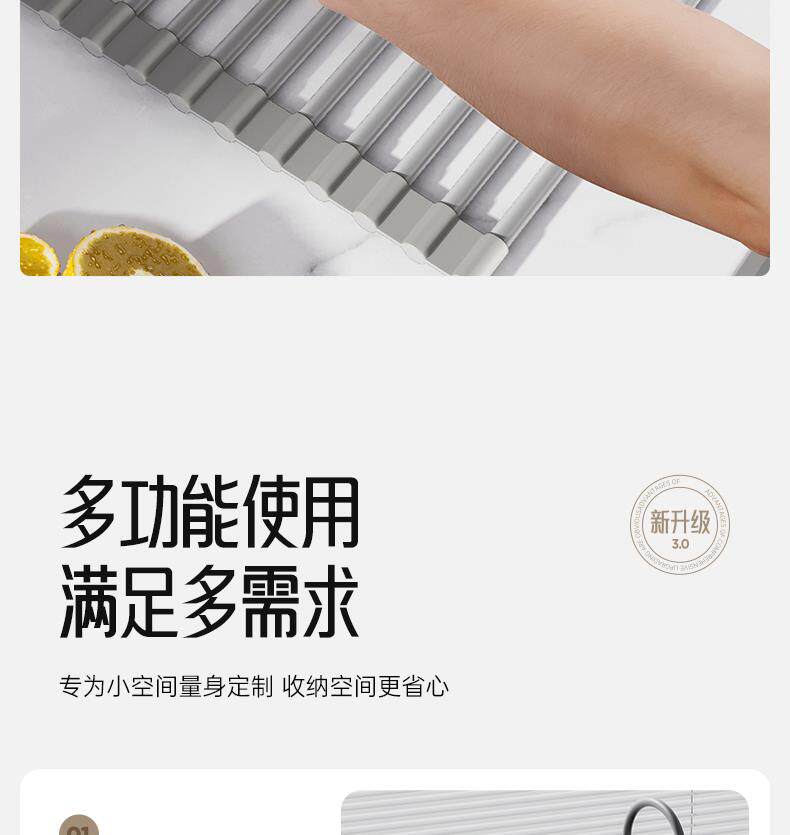 Раковина полка 德国水槽沥水架厨房置物架硅胶可折叠碗盘收纳架沥水篮洗碗池用品