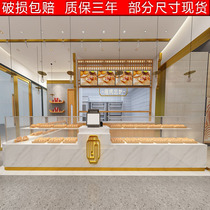 New corner pastry display cabinet Commercial west point cake display cabinet Peach crisp biscuit counter baking bread cabinet