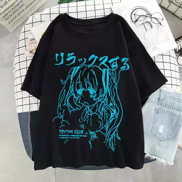 [Oversized T Shirts Anime Y2k Women's T Shirt Print Clothing]