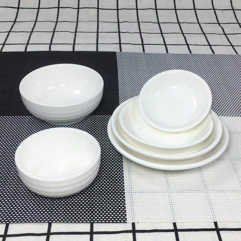 White small porcelain dish national painting cuisine tape prop plate 10 plate paste ceramic plate color