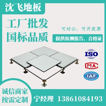 Shen Fei antistatic floor 600600 machine room monitoring dust-free anti-national standard all-steel PVC overhead ceramic pathway wind