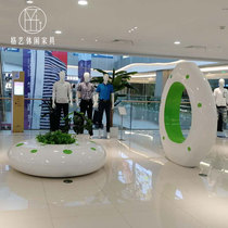 GRP Mall Park Landscape Cartoon Round Arch flowerpots Chair Sub Nordic minimalist arched casual stools