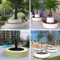 GRP Tree Pool Bench Large Leisure Area Creativity Customised Seat Mall Garden Park Special flower altars Beauty Chen
