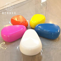FRP pebbles cartoon stool creative triangle candy stool Childrens area Park landscape beauty Chen decoration