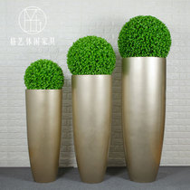 GRP Creative Round High Flower Pot Outdoor Mall Public Casual Beauty Chen Vase Eu Style Brief Portfolio Florator