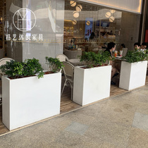 FRP outdoor flower box Shopping mall Park Nordic flower pot Tree pool Sales Department Creative Mei Chen mobile combination flower device