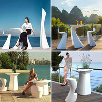GRP Casual Chair Creative Profiled Mall Bar Public Places Business Restaurant Table And Chairs High Foot Bar Chair Bar Table