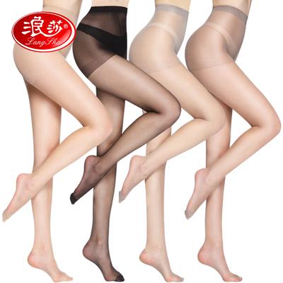 浪莎丝袜女夏季薄款连裤袜防勾丝夏天长筒黑肉色女士光腿神器菠萝