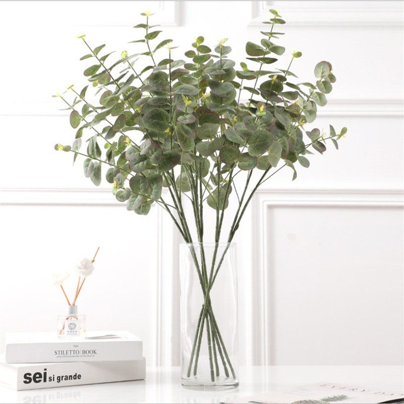 Simulation flower eucalyptus leaf high-end fake flower wool pulp money leaf fake money grass wedding home flower arrangement simulation plant