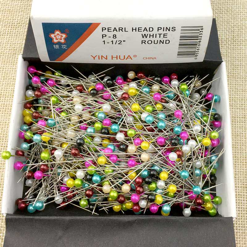 Silver flower brand stainless steel silver needle pin size shirt underwear fixed position needle color pearl needle