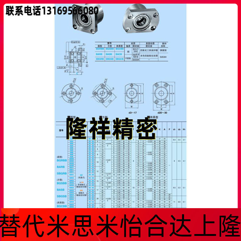 FTH with seat bearing BGSBB6201 6002 6202 6000 6900 6902ZZ biaxial bearing seat fixed