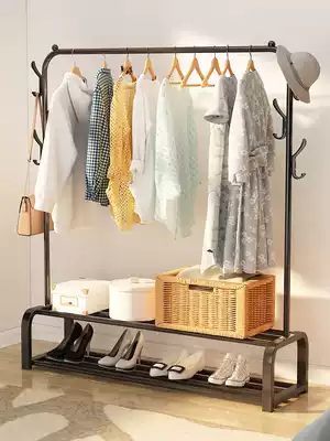 Drying rack floor-to-ceiling hanging hanger folding dormitory indoor bedroom student drying hanger household cold clothes pole shelf