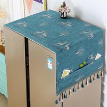 Refrigerator cover cloth cabinet top dust cover double Open Door single door protection cover towel drum washing machine curtain cover dust cloth
