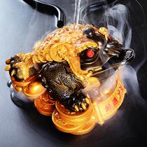 Tea pet ornaments toad Zhaocai water spray tea table tea tray tea table tea set accessories color pet can raise golden toad