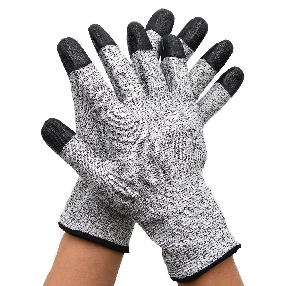 PU coated finger gloves antistatic non-slip labour gloves 13 pin abrasion resistant job protection cut gloves-Taobao