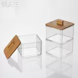 Акриловые ватные палочки, коробка для хранения, прозрачные настольные ватные диски, европейский стиль