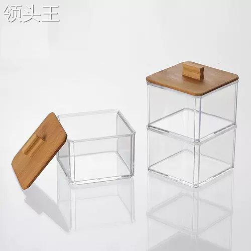 Акриловые ватные палочки, коробка для хранения, прозрачные настольные ватные диски, европейский стиль