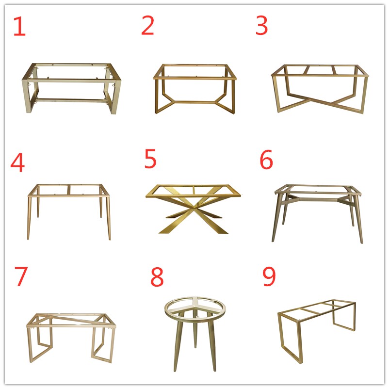 Custom Wrought iron bar metal foot support foot Table foot bracket Table foot desk foot Coffee table table frame Office desk leg