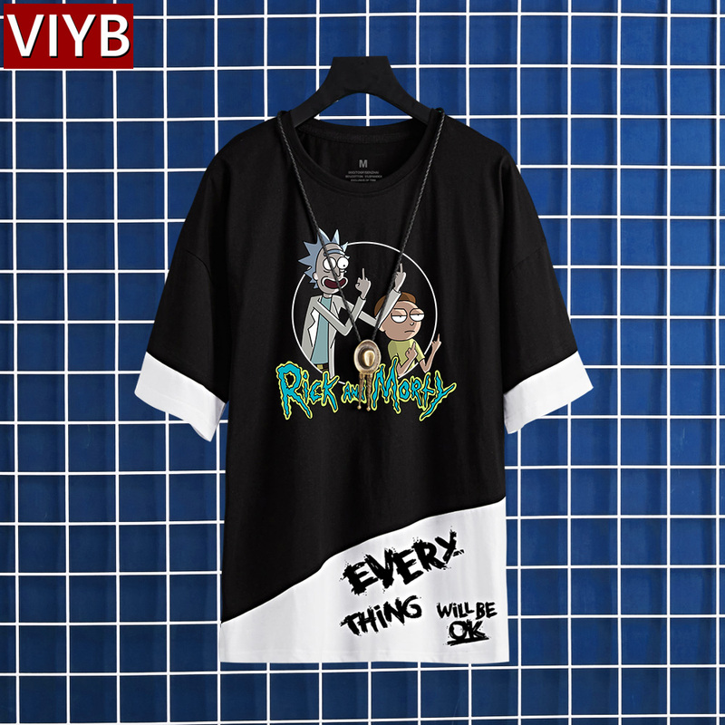 Rick and Morty Anime Merchandise Clothing Short-Sleeve T-Shirt Summer Half-Sleeve Rick and Morty Rickandmorty