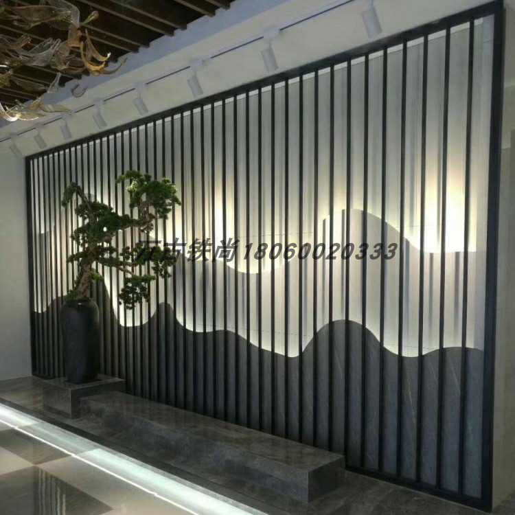 Yamagata Iron Screen Partition Wall Decoration Window Flower Grille Metal Hollow Office Hotel Clubhouse Art Customization