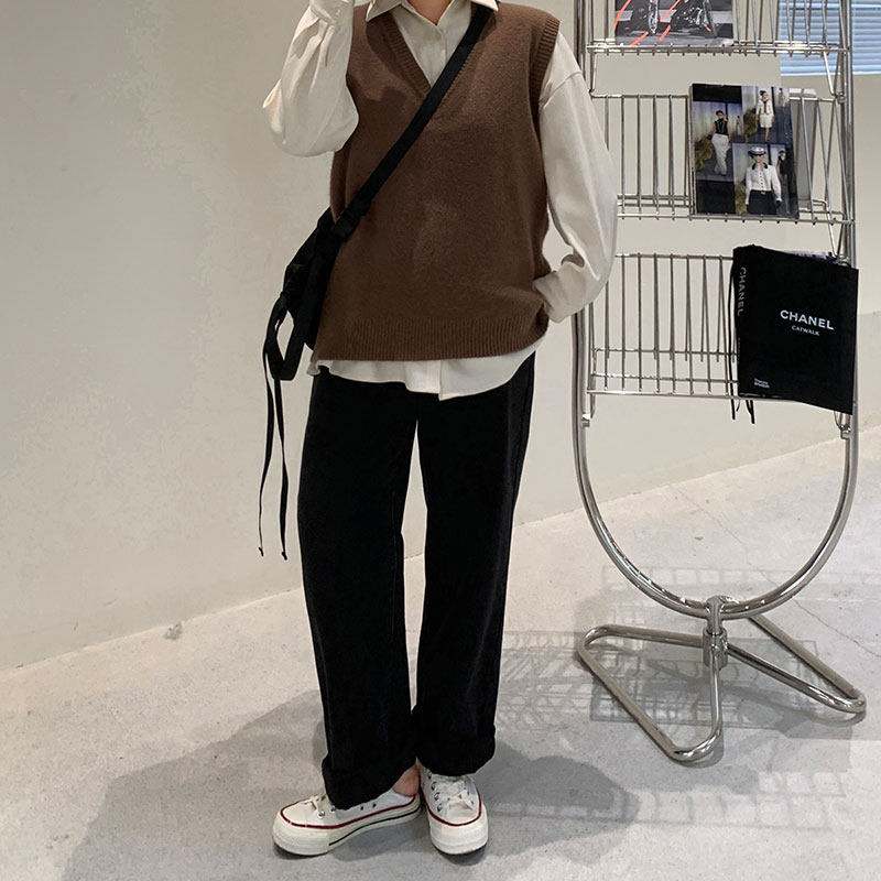 Kaka don't eat it looks thin to foul slightly fat mm retro high waist looks thin straight loose plus size jeans for women