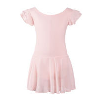 Aiwugo childrens dance clothing girls summer short-sleeved body training clothing Chinese dance ballet closed crotch with lining