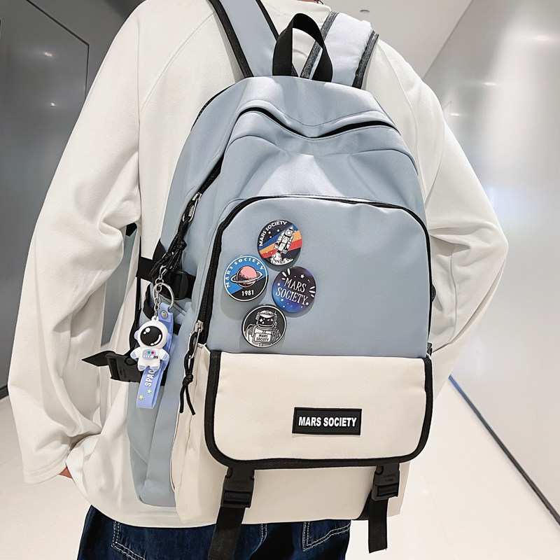 School bag boys college students high school students backpack female junior high school students elementary school students fifth and sixth grade large capacity backpacks
