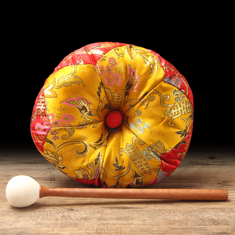 Taiwan Boeng Hall Cotton Cushion Buddhist Buddhist Buddhist Temple wood Fish Bronze Mat with cushion embroidered embroidered colored silk satin mat