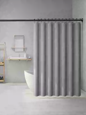 Bathroom shower curtain set Bath dressing room waterproof and mildew proof thickening hanging curtain simple partition free of punching Japan