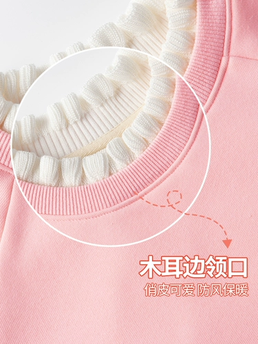 Бархатный лебедь, спортивная приятная телу детская зимняя утепленный лонгслив, увеличенная толщина