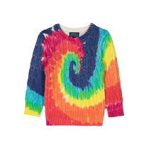 Ralph Lauren childrens tie-dyed cable-knit sweater FARFETCH