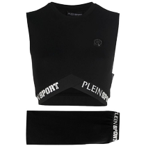 Final Sale ] Plein Sport lady logo printed shorts suit FARFETCH is surprised