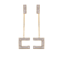 Elisabetta Franchi womens logo pendant earrings FARFETCH