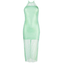 Final Sale] Patrizia Pepe Lady translucent structure Hanging Neck with dress FARFETCH