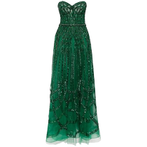 Zuhair Murad Womens Beaded Embroidered Bustier Gown FARFETCH