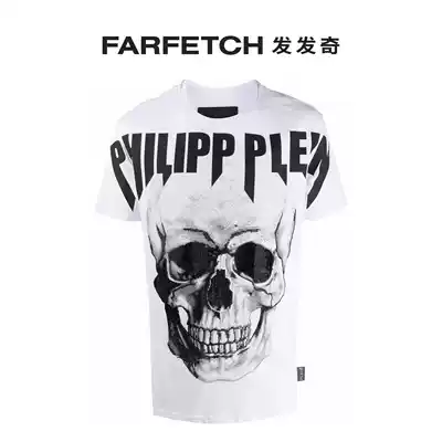 Philipp Plein men SS Skull print T-shirt FARFETCH hair